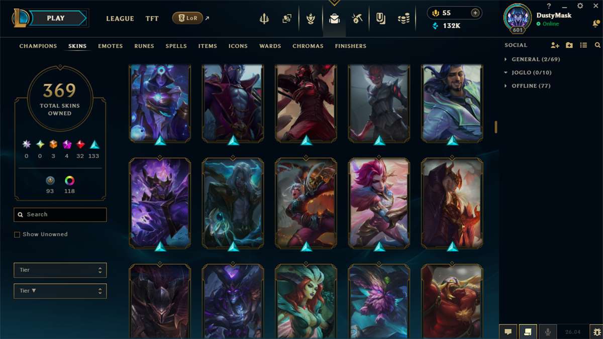 Penjualan akun permainan League of Legends